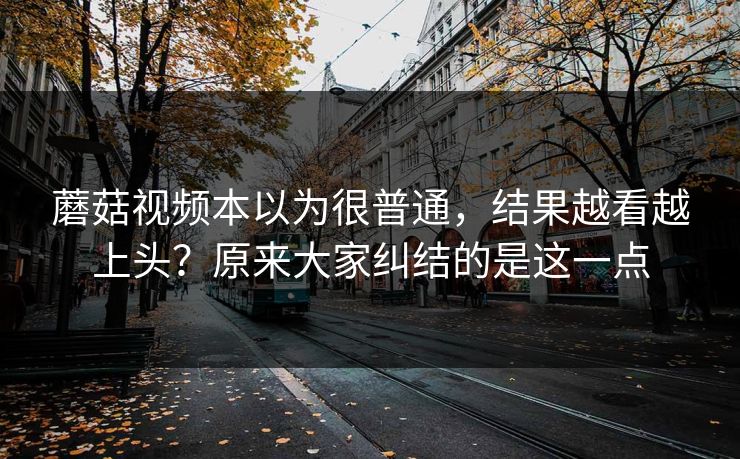 蘑菇视频本以为很普通，结果越看越上头？原来大家纠结的是这一点  第1张