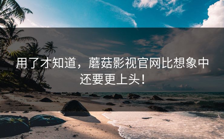 用了才知道，蘑菇影视官网比想象中还要更上头！  第1张