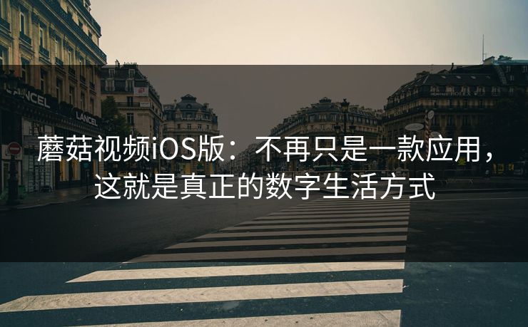 蘑菇视频iOS版:不再只是一款应用,这就是真正的数字生活方式 第1张 蘑菇视频iOS版:不再只是一款应用,这就是真正的数字生活方式 第1张